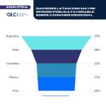Estudio Cannabis en LATAM: Argentina y Chile con mejor incidencia en la Opinión Pública sobre uso medicinal.